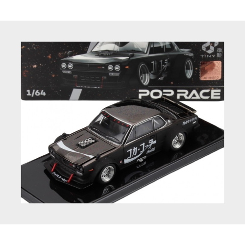 1:64 POP-RACE-LIMITED Nissan Skyline Gt-R V8 (R34) Drift Hakosuka Pandem Cocacola Zero 2007 Black PR640161