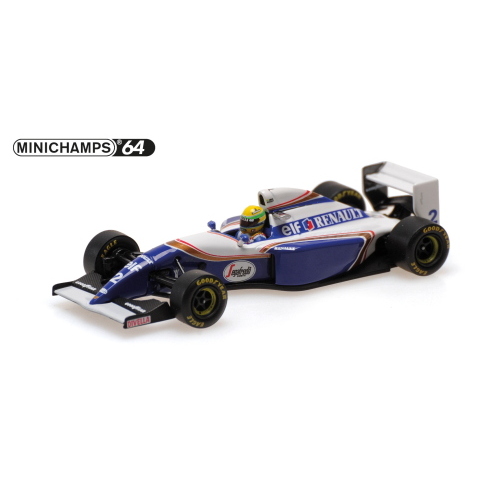 1:64 MINICHAMPS Williams F1 Fw16 Team Rothmans Renault #2 San Marino Gp 1994 Ayrton Senna Blue White 540946422