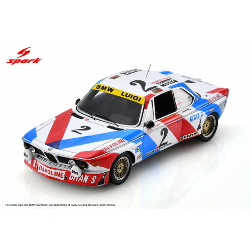 1:43 SPARK Bmw 3.0 Csi Team Luigi Racing #2 Winner 24H Spa 1975 Hughes De Fierlant Jean Xhenceval White Red Blue 43SPA1975