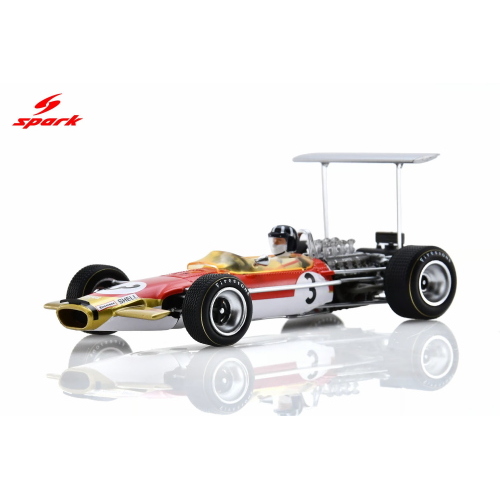 1:43 SPARK Lotus F1 49B #3 2Nd German Gp 1968 Graham Hill Red Gold S6369