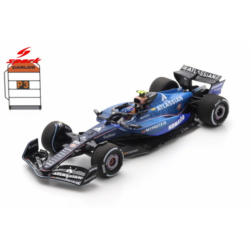 1:43 SPARK Williams F1 Fw47 Team Williams Atlassian Racing #55 3Rd Qatar Gp With Pit Board 2025 Carlos Sainz Blue Black S9683