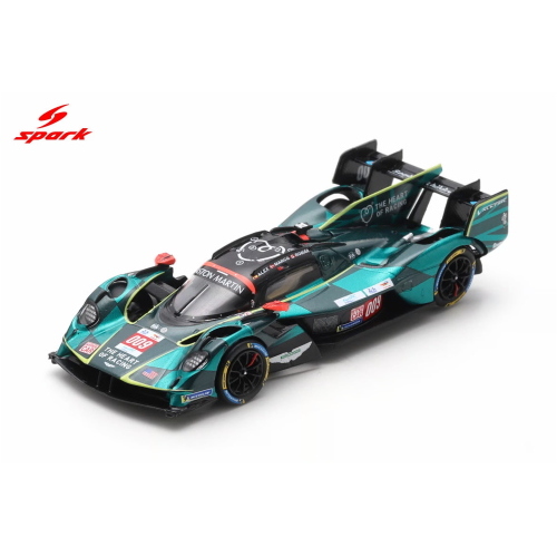 1:64 SPARK Aston Martin Valkyrie 6.5L V12 Team Aston Martin Thor #009 24H Le Mans 2025 Roman De Angelis Alex Riberas Marco Sorensen Green Black 64S061