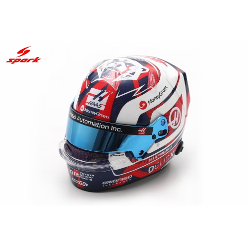 1:5 SPARK Bell Helmet Casco Helmet F1 Oliver Bearman Team Moneygram Haas #87 British Gp 2025 White Black Red 5HF221