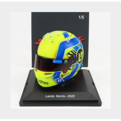 1:5 SPARK Bell Helmet F1 Casco Helmet Mcl36 Team Mclaren #4 Season 2022 Lando Norris Yellow Blue 5HF075