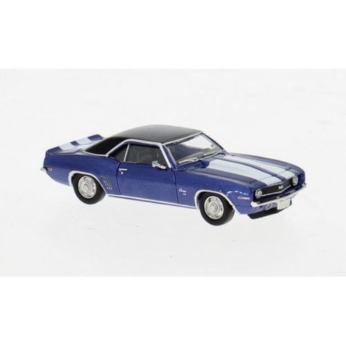 1:87 BREKINA PLAST Chevrolet Camaro Blue/Black 1969 BRE18381