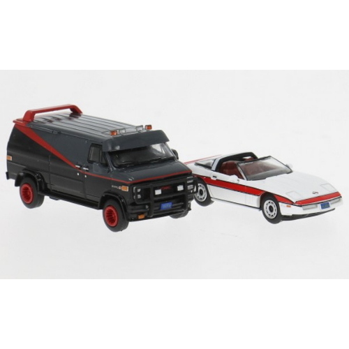 1:87 BREKINA PLAST Vandura Set Black/Red 1983 BRE90501