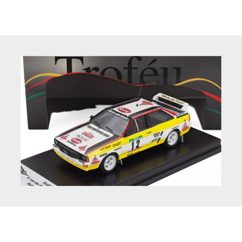 1:43 TROFEU Audi Quattro A2 #12 Rally Of Portugal 1984 Sarel Van Der Merwe Franz Boshoff White Yellow TRFRRAL138