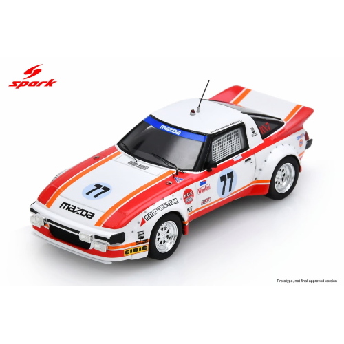 1:43 SPARK Mazda Rx-7 #77 24H Daytona 1979 Walt Bohren Amos Johnson Roger Mandeville White Red US434